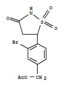 [3-溴-4-(1,1-二氧化物-3-氧代异噻唑啉-5-基)苯基]乙酸甲酯结构式_850318-47-7结构式
