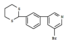 3-(3-(1,3-二硫杂n-2-基)苯基)-5-溴吡啶结构式_850349-92-7结构式