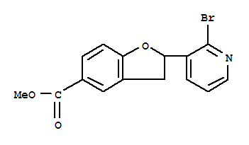 2-(2-溴-3-吡啶)-2,3-二氢苯并呋喃-5-羧酸甲酯结构式_851777-29-2结构式