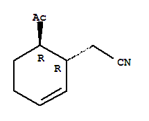 反式-(9ci)-6-乙酰基-,2-环己烯-1-乙腈结构式_85251-21-4结构式