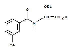 2H-isoindole-2-acetic acid,-alpha--ethoxy-1,3-dihydro-4-methyl-1-oxo-Structure,854762-50-8Structure 2H-isoindole-2-acetic acid,-alpha--ethoxy-1,3-dihydro-4-methyl-1-oxo- Structure,854762-50-8Structure