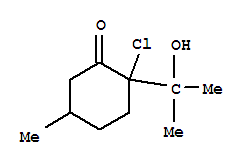 2-氯-2-(2-羟基-2-丙基)-5-甲基环己酮结构式_854820-31-8结构式