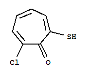 2-Chloro-7-sulfanyl-2,4,6-cycloheptatrien-1-one Structure