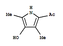 (9ci)-1-(4-羟基-3,5-二甲基-1H-吡咯-2-基)-乙酮结构式_85708-06-1结构式