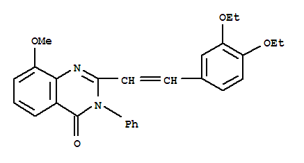 (6ci)-2-(3,4-二乙氧基苯乙烯)-8-甲氧基-3-苯基-4(3H)-喹唑啉酮结构式_857204-86-5结构式