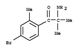 2-氨基-1-(4-溴-2-甲基苯基)-2-甲基-1-丙酮结构式_857732-03-7结构式