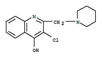 (3ci)-3-氯-2-(1-哌啶甲基)-4-羟基喹啉结构式_858026-90-1结构式