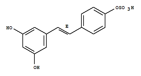 4-[(E)-2-(3,5-二羟基苯基)乙烯基]苯基氢硫酸盐结构式_858187-19-6结构式