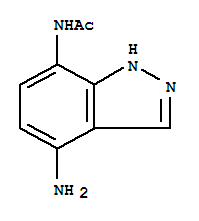 (5ci)-7-乙酰氨基-4-氨基-吲唑结构式_858227-47-1结构式