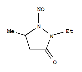 2-乙基-5-甲基-1-亚硝基-3-吡唑烷酮结构式_859955-31-0结构式