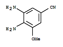 Benzonitrile,3,4-diamino-5-methoxy-Structure,861258-97-1Structure Benzonitrile,3,4-diamino-5-methoxy- Structure,861258-97-1Structure