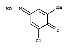 (4Z)-2-chloro-4-(hydroxyimino)-6-methyl-2,5-cyclohexadien-1-one Structure