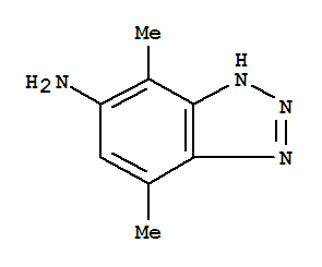 4,7-二甲基-1H-苯并三唑-5-胺结构式_861603-62-5结构式