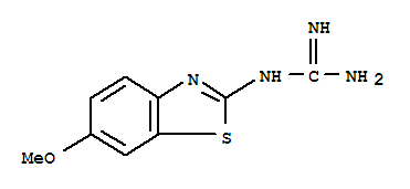 (9ci)-(6-甲氧基-2-苯并噻唑)-胍结构式_86328-45-2结构式