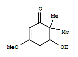 (9ci)-5-羟基-3-甲氧基-6,6-二甲基-2-环己烯-1-酮结构式_86791-31-3结构式