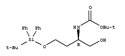 [(R)-3-(叔丁基-二苯基-锡氧基)-1-羟基甲基-丙基]-氨基甲酸叔丁酯结构式_869569-89-1结构式