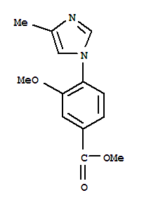 3-甲氧基-4-(4-甲基-1-咪唑)苯甲酸甲酯结构式_870837-21-1结构式