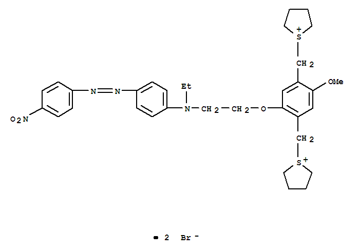 N-{[4`-甲氧基-3`,6`-二(溴化四氢噻吩甲基)苯氧]乙基}-N-乙基-4-(硝基苯基偶氮)苯胺结构式_871126-41-9结构式