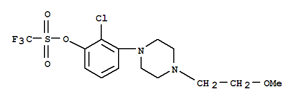 2-氯-3-[4-(2-甲氧基乙基)-1-哌嗪]- 1,1,1-三氟甲烷磺酸苯酯结构式_871356-24-0结构式