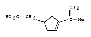 (9ci)-3-(1-甲基乙烯)-3-环戊烯-1-乙酸结构式_87371-57-1结构式