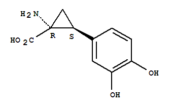 反式-(9ci)-1-氨基-2-(3,4-二羟基苯基)-环丙烷羧酸结构式_87483-05-4结构式