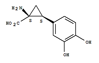 顺式-(9ci)-1-氨基-2-(3,4-二羟基苯基)-环丙烷羧酸结构式_87483-06-5结构式