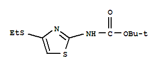 2-甲基-2-丙基[4-(乙硫基)-1,3-噻唑-2-基]氨基甲酸酯结构式_876756-21-7结构式