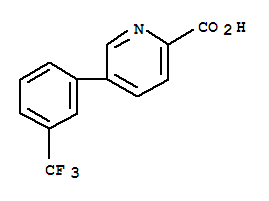 5-(3-(三氟甲基)苯基)吡啶甲酸结构式_87789-84-2结构式