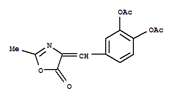 4-(3,4-二乙酰氧基苯al)-2-甲基-5-噁唑酮结构式_87950-39-8结构式