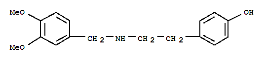 4-(2-(3,4-二甲氧基苄基氨基)乙基)苯酚结构式_88205-07-6结构式