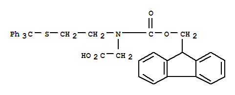 FMOC-N-[2-(三苯甲基巯基)乙基]甘氨酸结构式_882847-27-0结构式