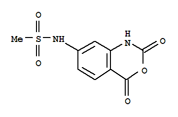 n-(1,4-二氢-2,4-二氧代-2H-3,1-苯并噁嗪-7-基)-甲烷磺酰胺结构式_885269-62-5结构式