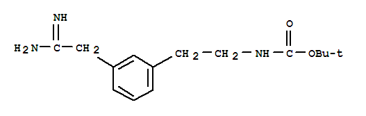 2-[3-(2-N-Boc-氨基乙基)-苯基]-乙脒结构式_885269-95-4结构式