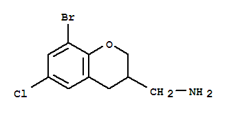 (8-溴-6-氯色满-3-基)-甲胺结构式_885271-41-0结构式