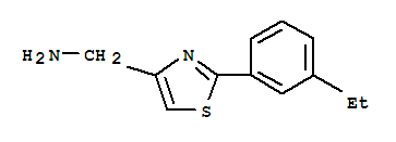 2-(3-乙基苯基)-4-噻唑甲胺结构式_885280-88-6结构式