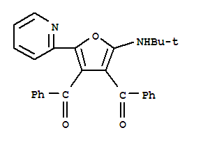 (9ci)-[2-[(1,1-二甲基乙基)氨基]-5-(2-吡啶)-3,4-呋喃二基]双[苯基-甲酮结构式_885357-80-2结构式