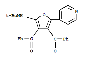 (9ci)-[2-[(1,1-二甲基乙基)氨基]-5-(4-吡啶)-3,4-呋喃二基]双[苯基-甲酮结构式_885357-81-3结构式