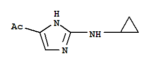 (9ci)-1-[2-(环丙基氨基)-1H-咪唑-4-基]-乙酮结构式_88723-24-4结构式
