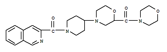 [4-[1-(3-异喹啉羰基)-4-哌啶基]-2-吗啉]-4-吗啉-甲酮结构式_888220-04-0结构式