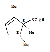 反式-(9ci)-1,2,5-三甲基-2-环戊烯-1-羧酸结构式_88907-86-2结构式