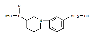 1-(3-羟基甲基苯基)-哌啶-3-羧酸乙酯结构式_889956-11-0结构式