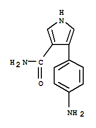 (9ci)-4-(4-氨基苯基)-1H-吡咯-3-羧酰胺结构式_890434-82-9结构式
