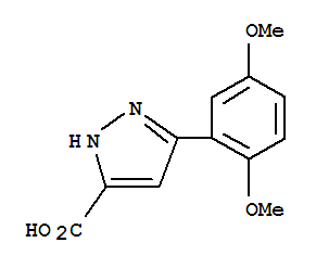 5-(2,5-二甲氧基-苯基)-2H-吡唑-3-羧酸结构式_890621-06-4结构式