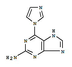 (9ci)-6-(1H-咪唑-1-基)-1H-嘌呤-2-胺结构式_891497-81-7结构式