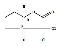 顺式-(9ci)-3,3-二氯六氢-2H-环戊并[b]呋喃-2-酮结构式_89344-94-5结构式