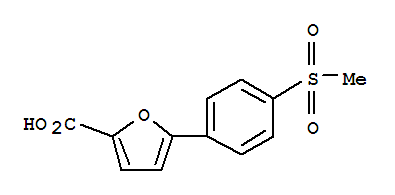 5-(4-(甲基磺酰基)苯基)呋喃-2-羧酸结构式_893738-07-3结构式