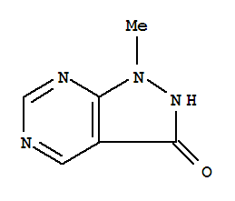(7ci)-1-甲基-1H-吡唑并[3,4-d]嘧啶-3-醇结构式_89418-11-1结构式