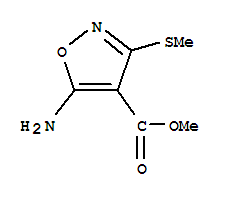 4-Isoxazolecarboxylicacid,5-amino-3-(methylthio)-,methylester(7ci)Structure,89533-01-7Structure 4-Isoxazolecarboxylicacid,5-amino-3-(methylthio)-,methylester(7ci) Structure,89533-01-7Structure