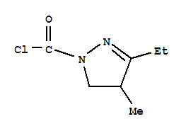 (9ci)-3-乙基-4,5-二氢-4-甲基-1H-吡唑-1-羰酰氯结构式_89662-71-5结构式