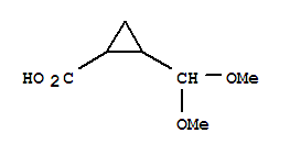 (9ci)-2-(二甲氧基甲基)-环丙烷羧酸结构式_89709-86-4结构式